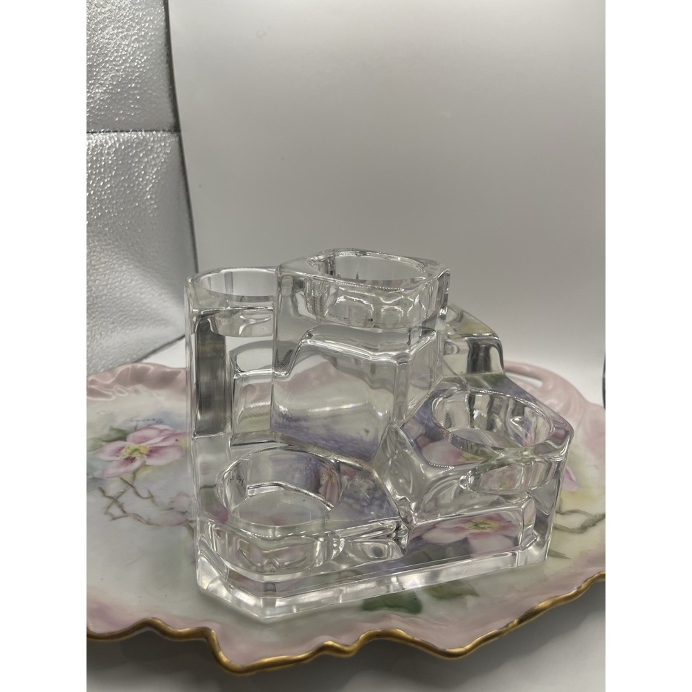 Partylite Crystal Castle 5 Tea‎ Light Candle Holder  Limited Edition MINT P7170